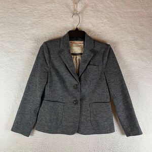 Anthropologie Cartonnier Women's Wool Blend Gray‎ Casual Blazer Jacket Size 2